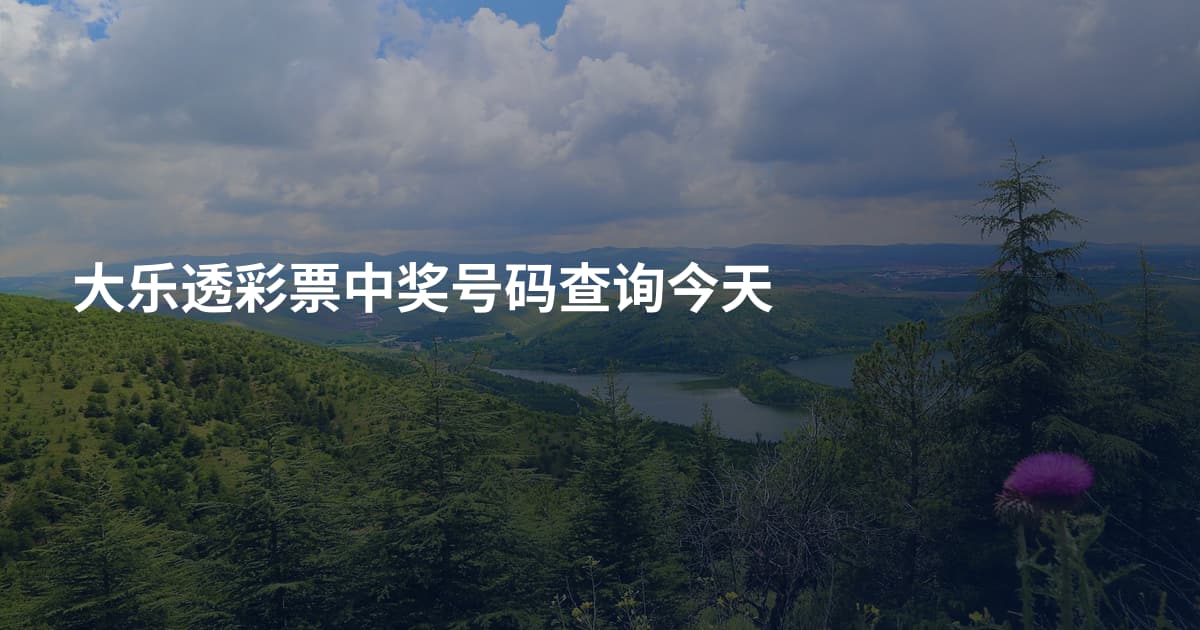 大乐透彩票中奖号码查询今天
