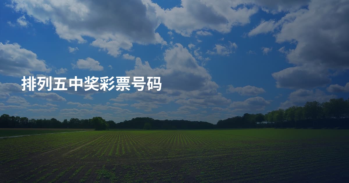 排列五中奖彩票号码