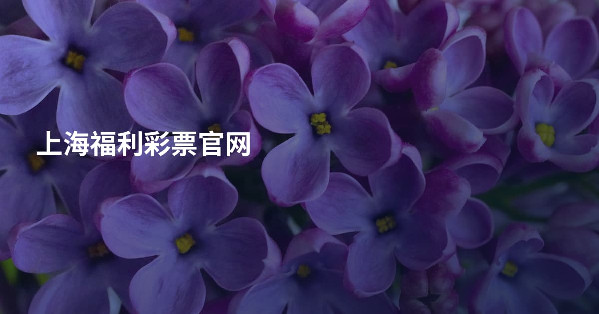 上海福利彩票官网