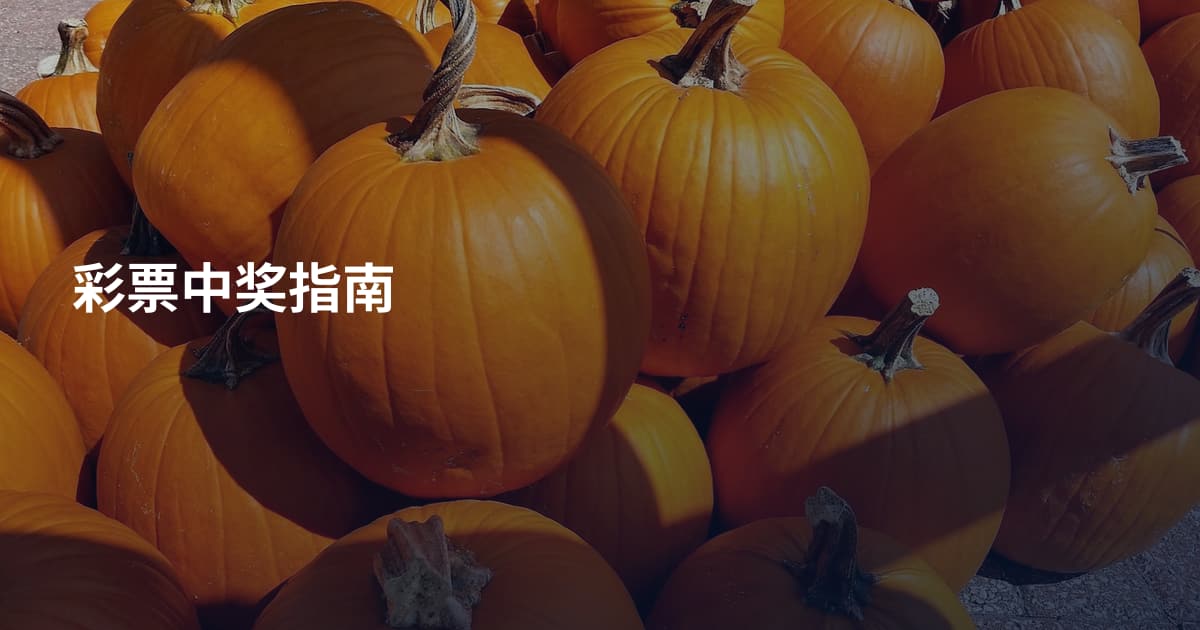 彩票中奖指南