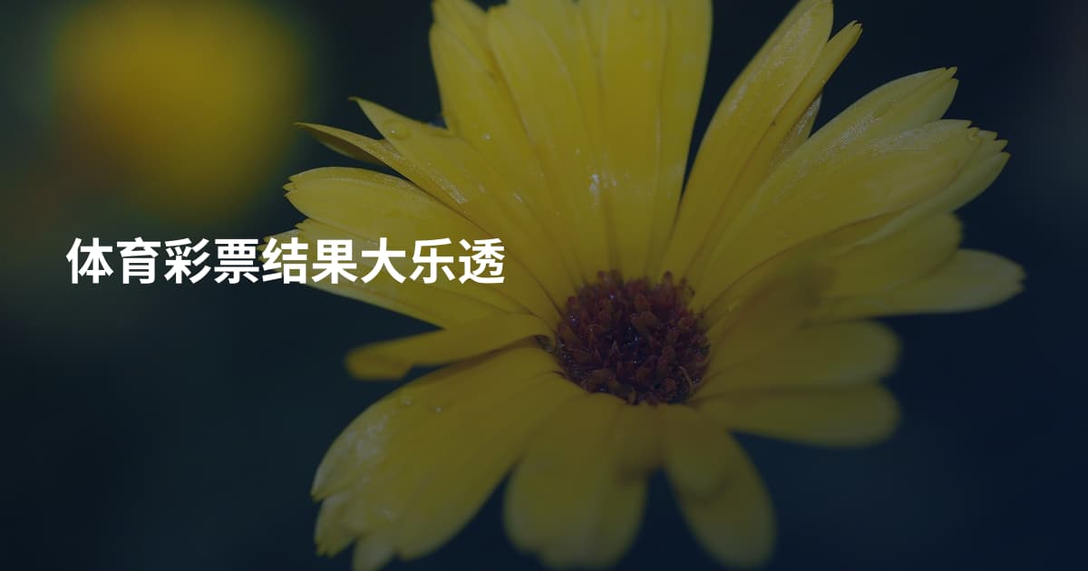 体育彩票结果大乐透