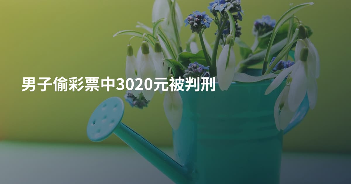 男子偷彩票中3020元被判刑