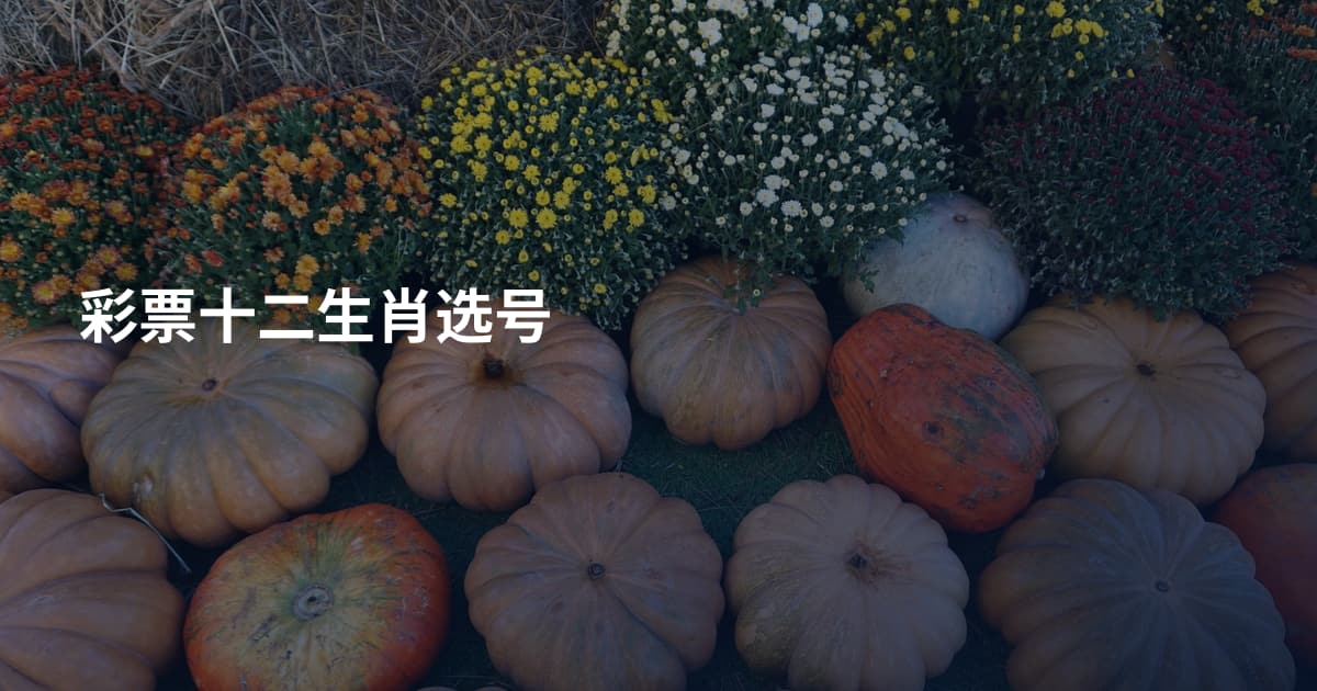 彩票十二生肖选号