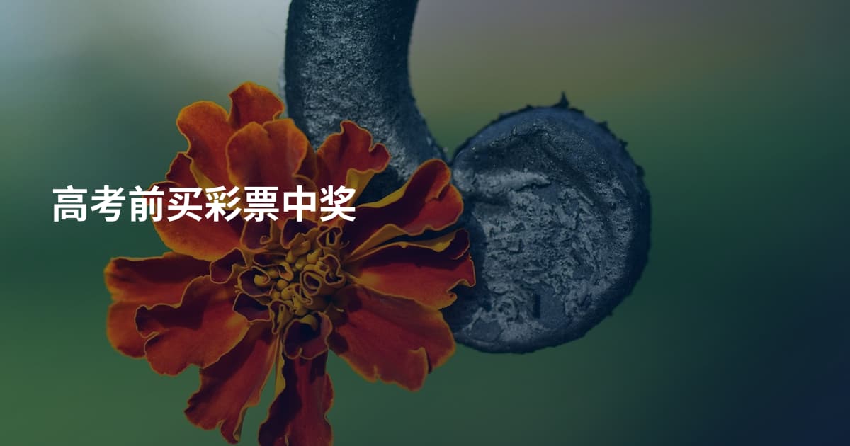 高考前买彩票中奖