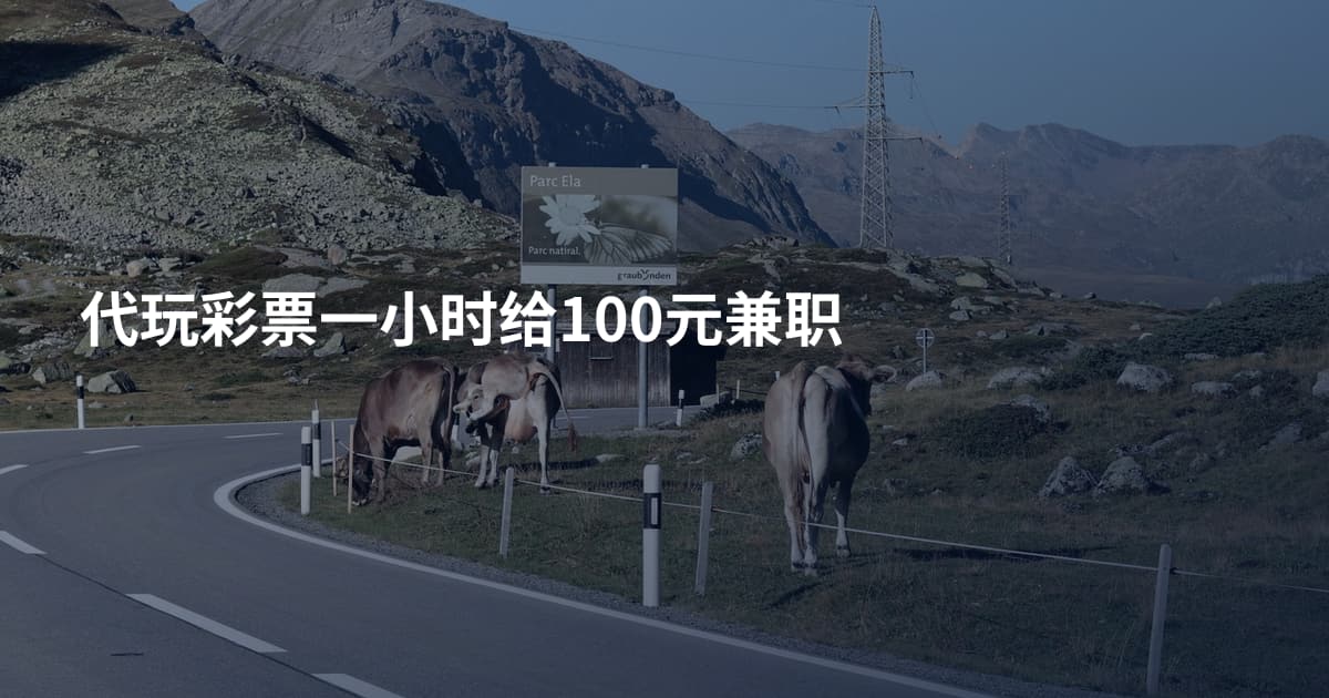 代玩彩票一小时给100元兼职