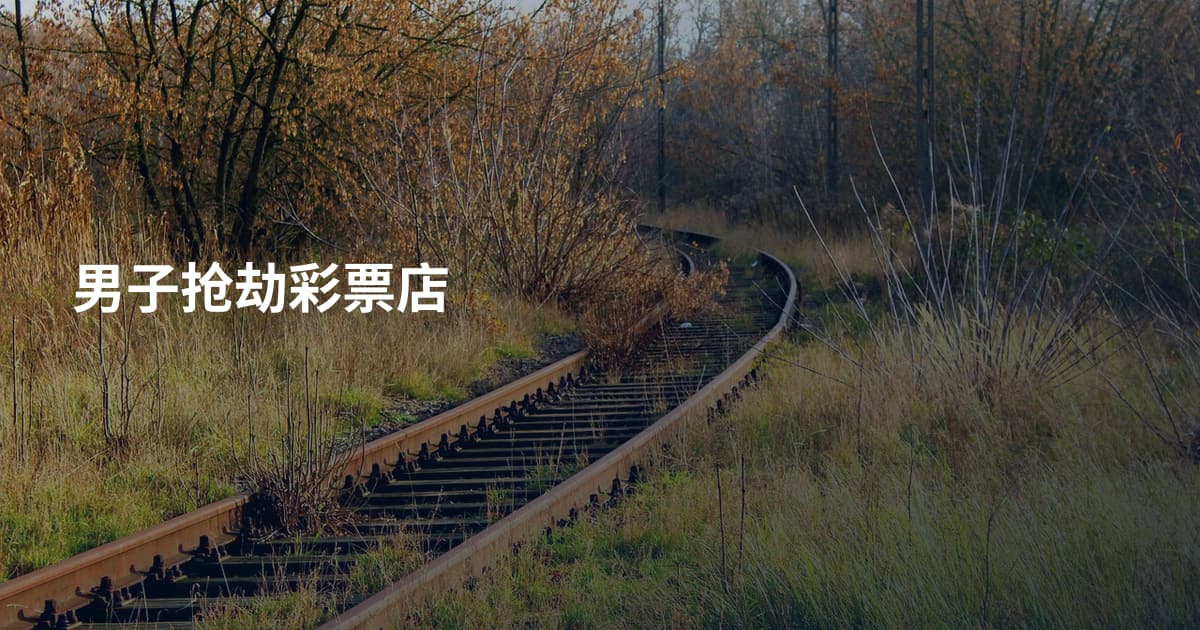 男子抢劫彩票店