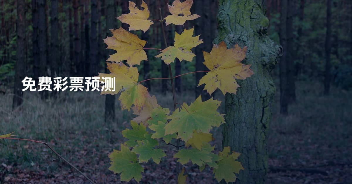 免费彩票预测