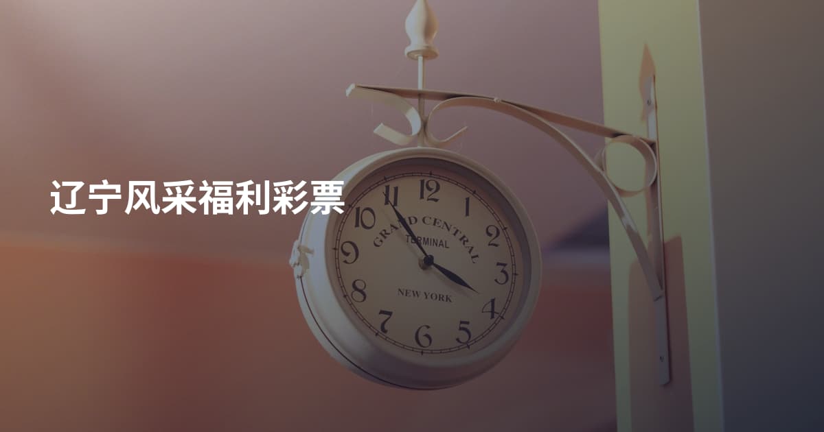 辽宁风采福利彩票