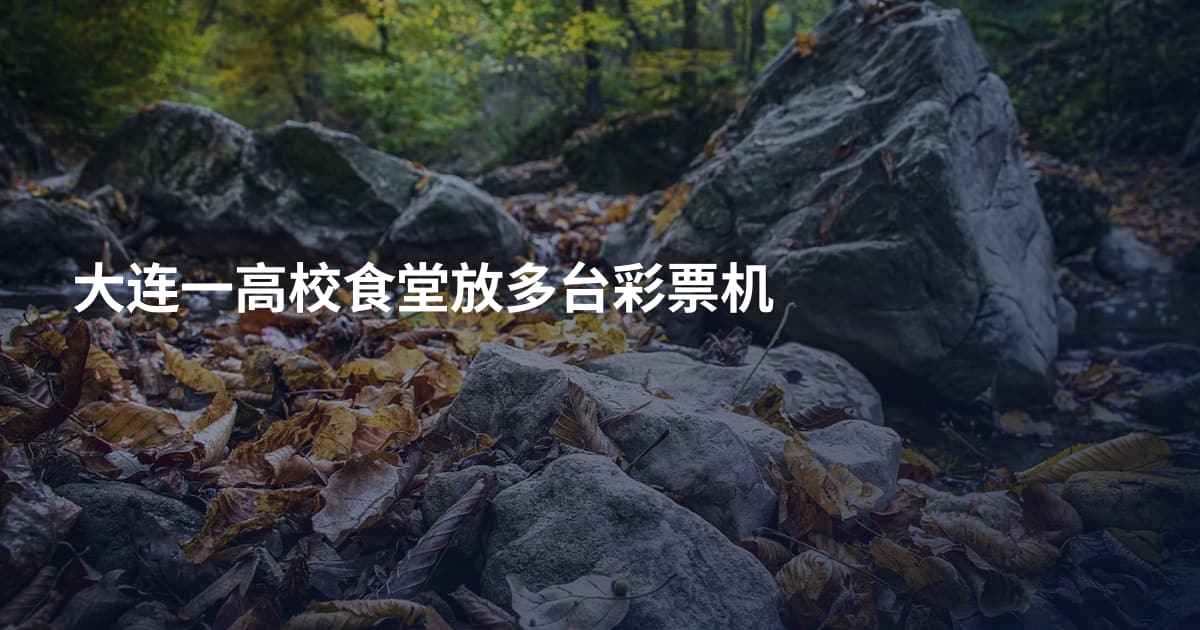 大连一高校食堂放多台彩票机