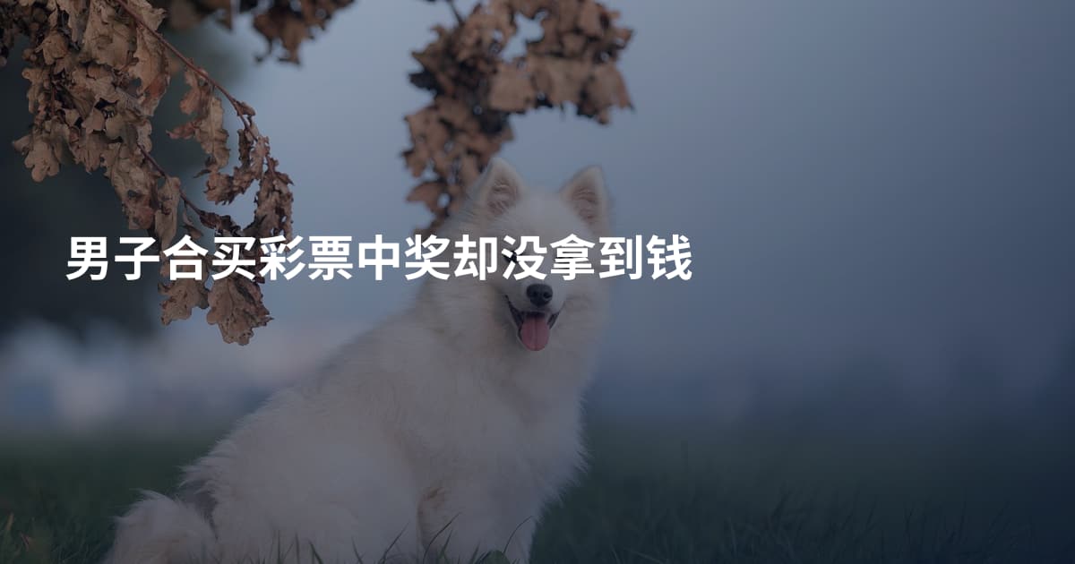 男子合买彩票中奖却没拿到钱