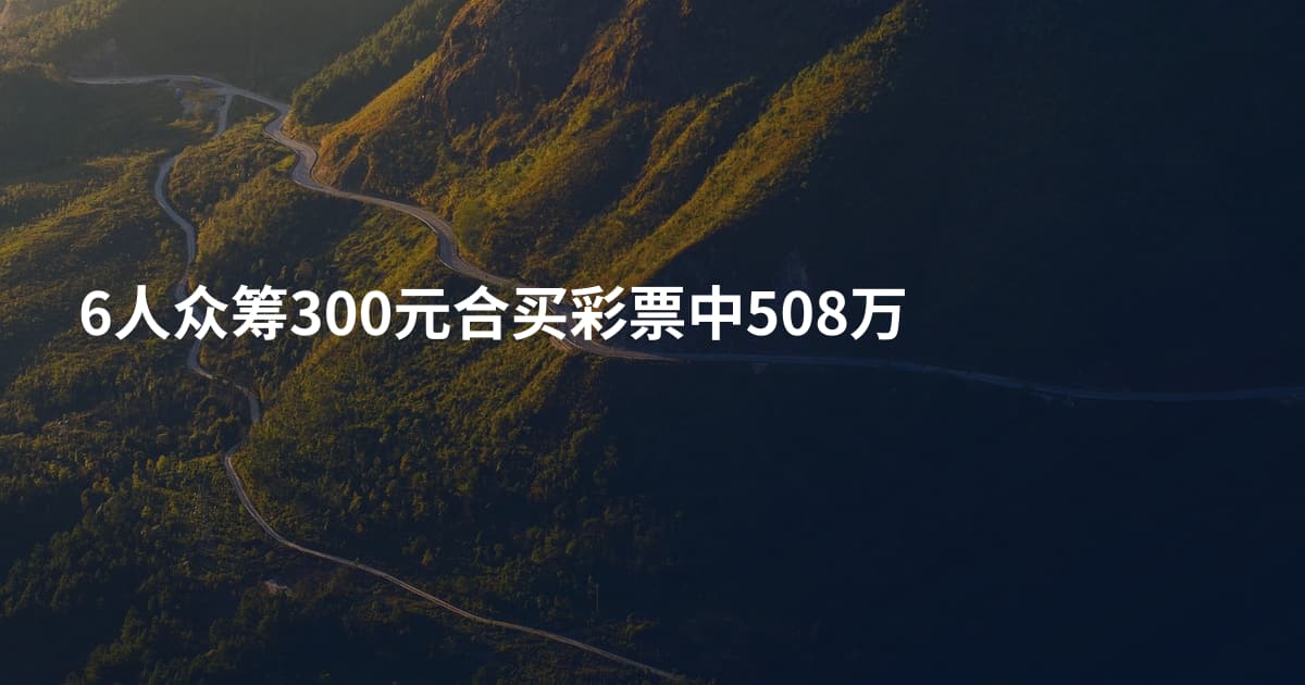 6人众筹300元合买彩票中508万