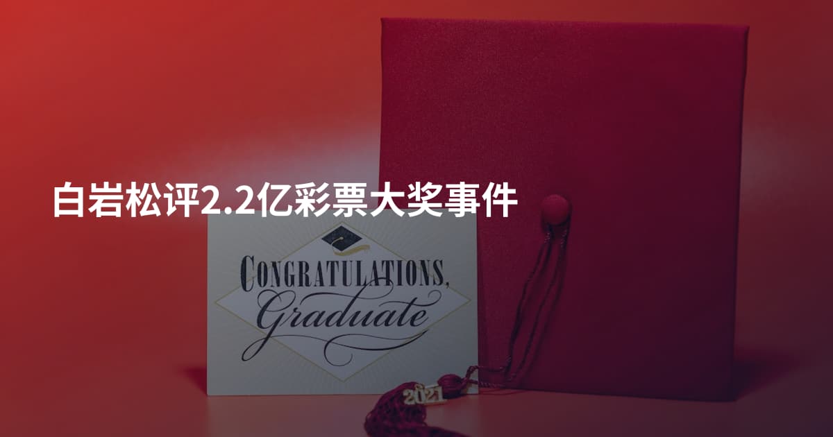 白岩松评2.2亿彩票大奖事件