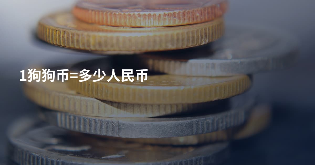 1狗狗币=多少人民币