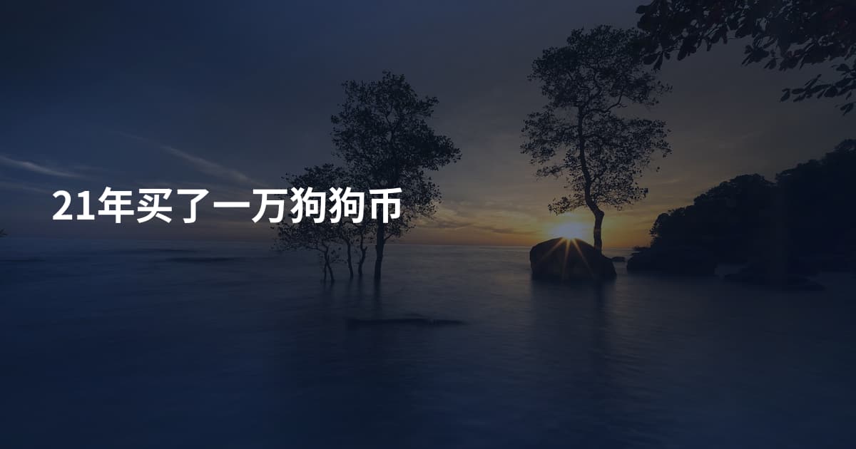 21年买了一万狗狗币