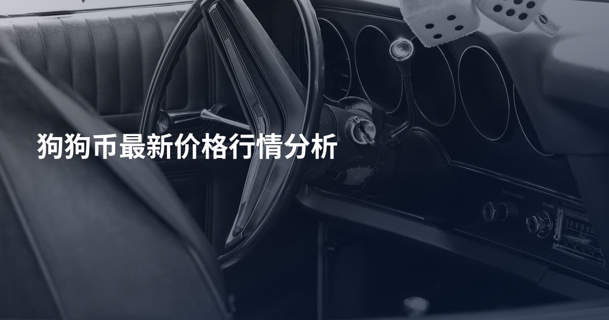 狗狗币最新价格行情分析