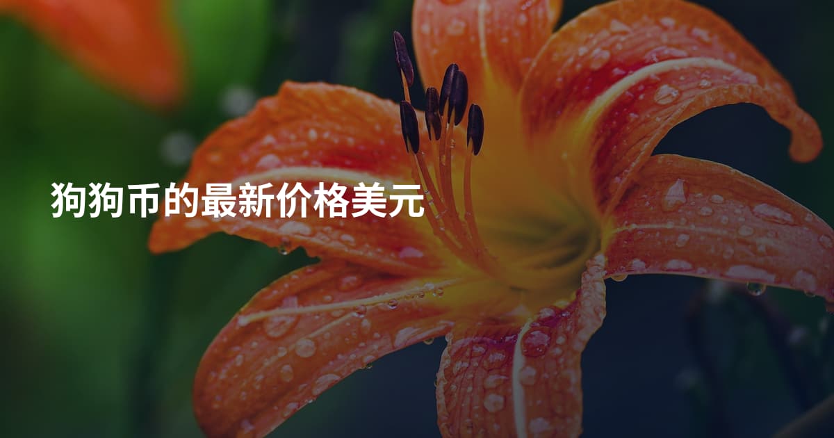 狗狗币的最新价格美元