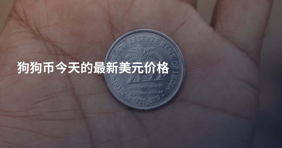 狗狗币今天的最新美元价格