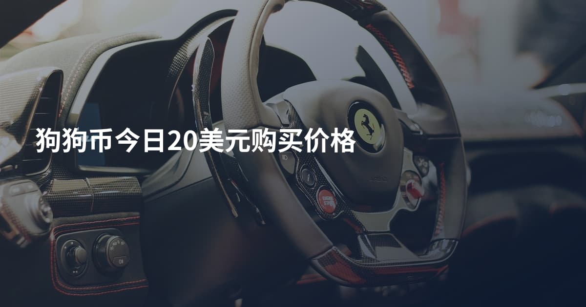 狗狗币今日20美元购买价格