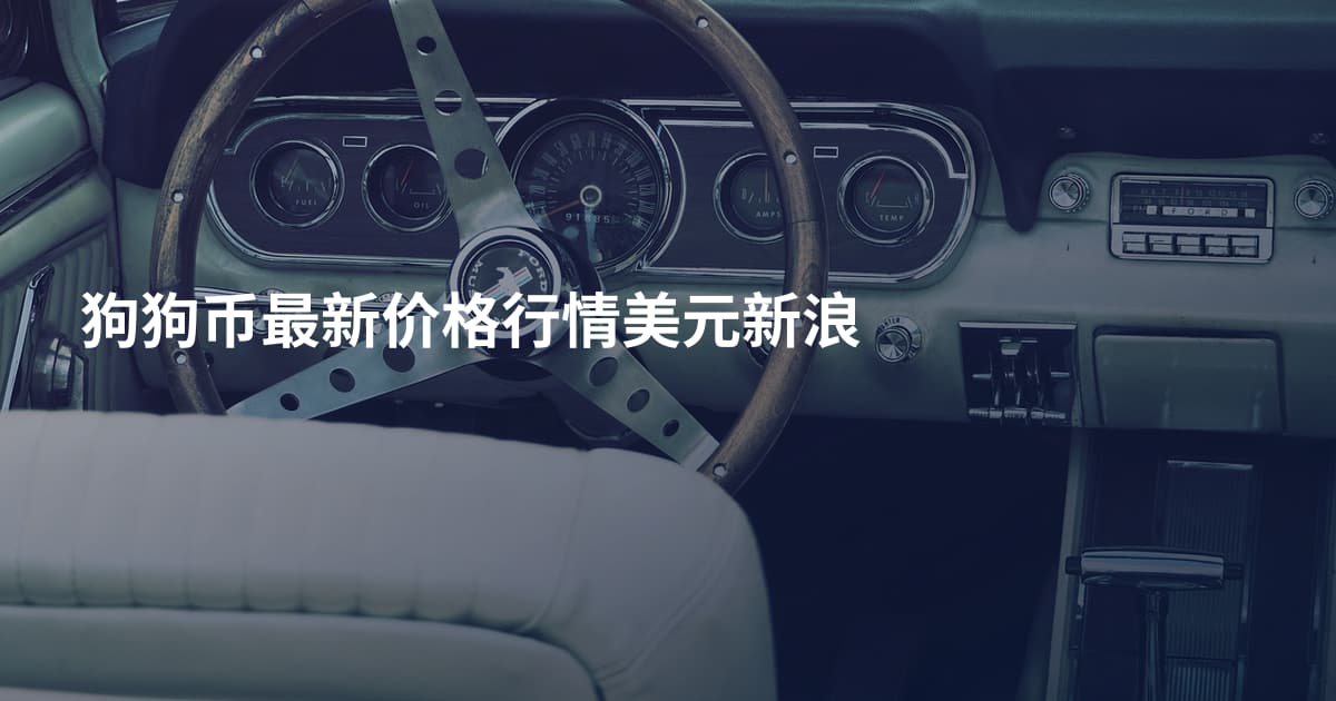 狗狗币最新价格行情美元新浪