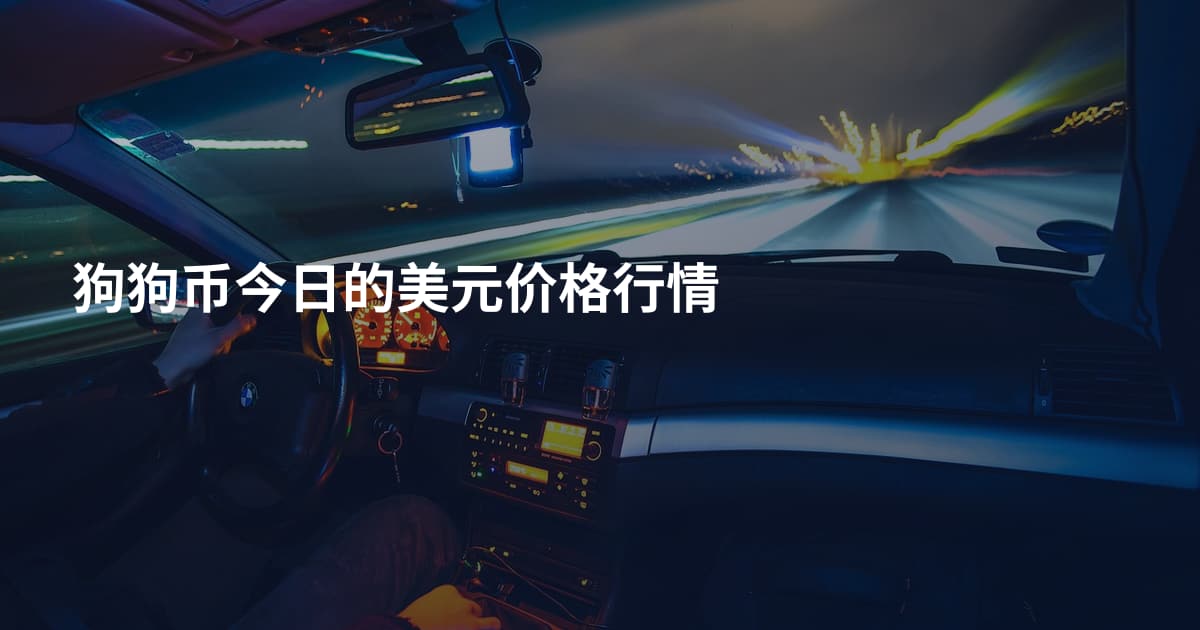 狗狗币今日的美元价格行情