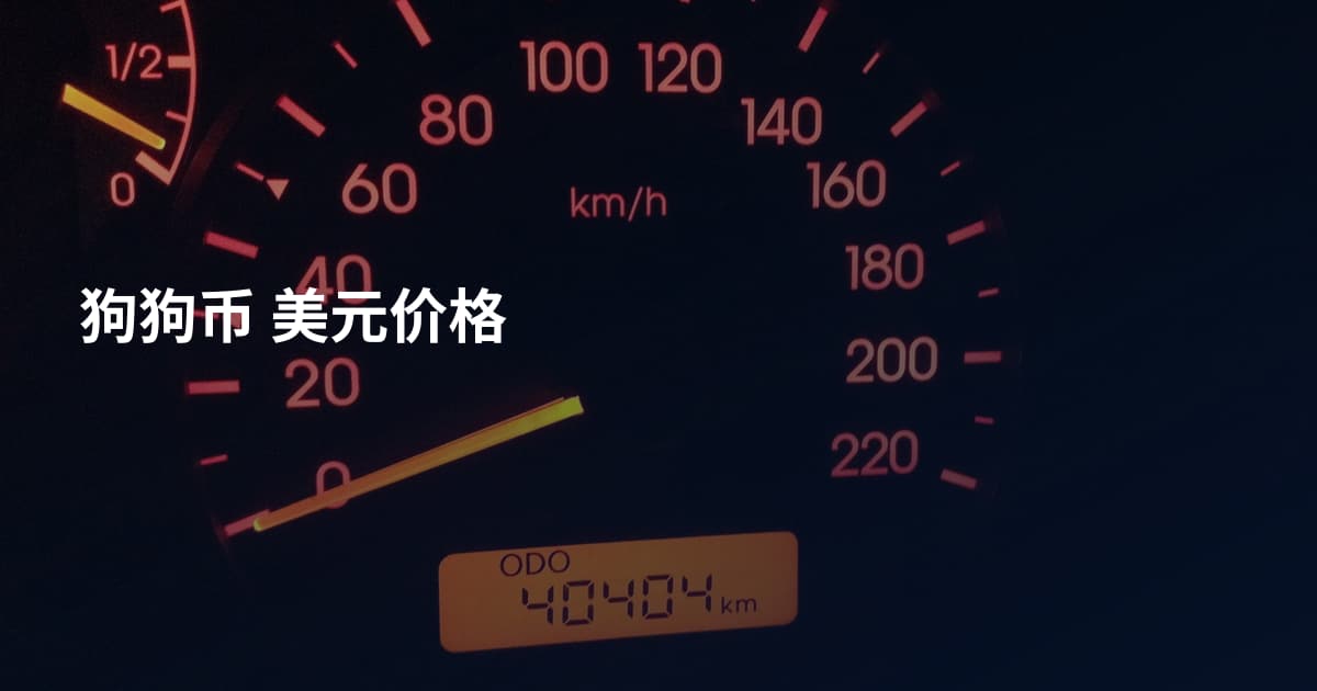 狗狗币 美元价格