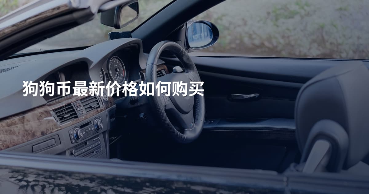 狗狗币最新价格如何购买