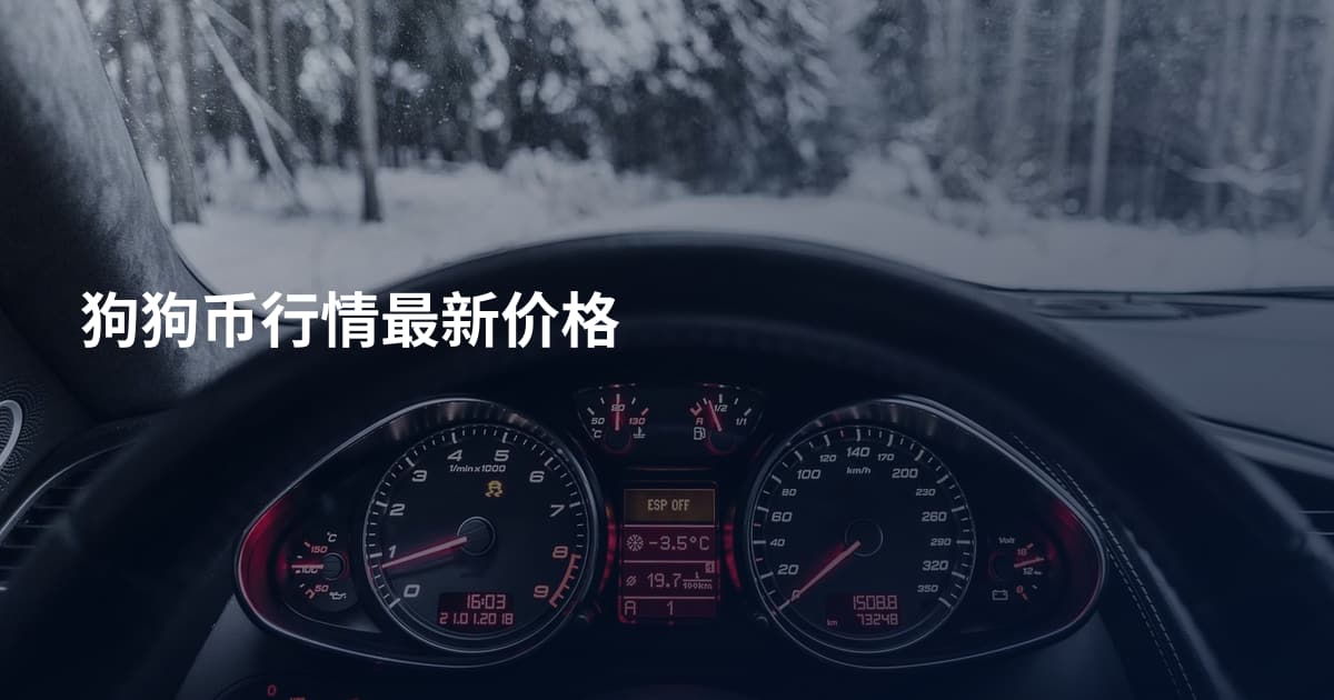 狗狗币行情最新价格