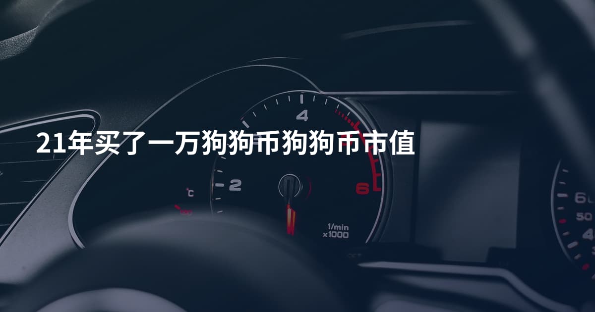 21年买了一万狗狗币狗狗币市值