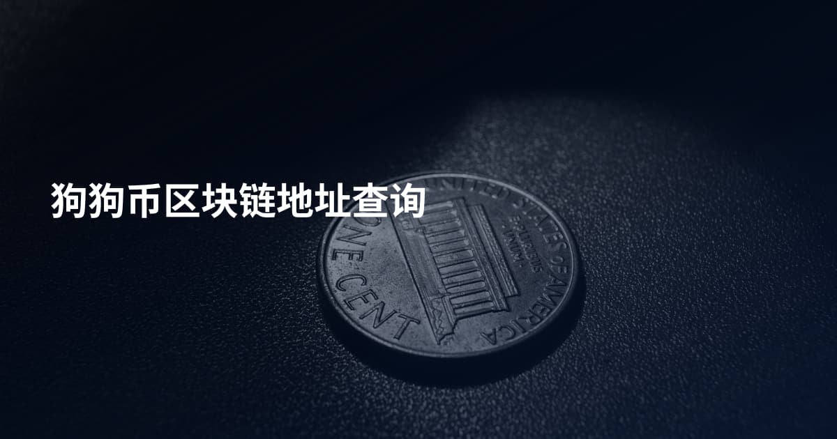 狗狗币区块链地址查询
