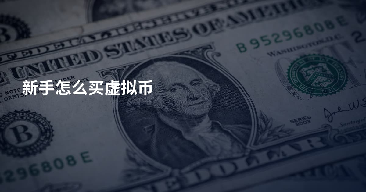 新手怎么买虚拟币