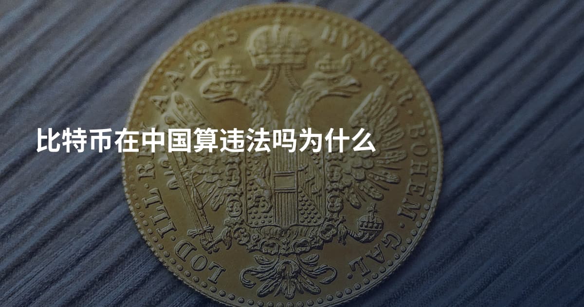 比特币在中国算违法吗为什么