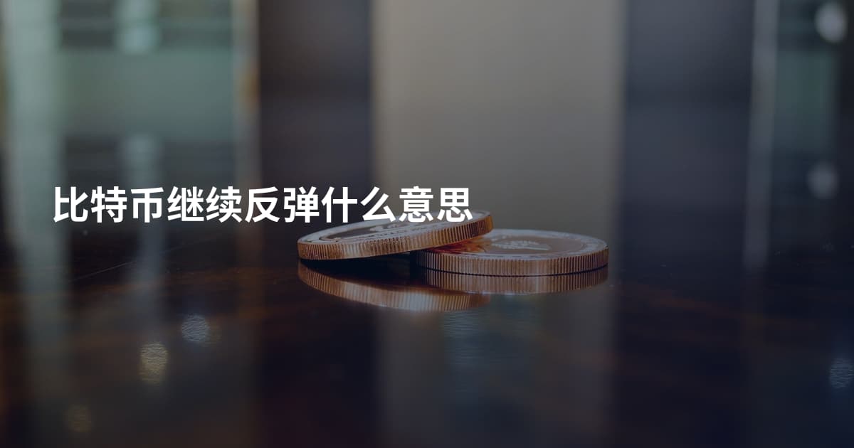 比特币继续反弹什么意思