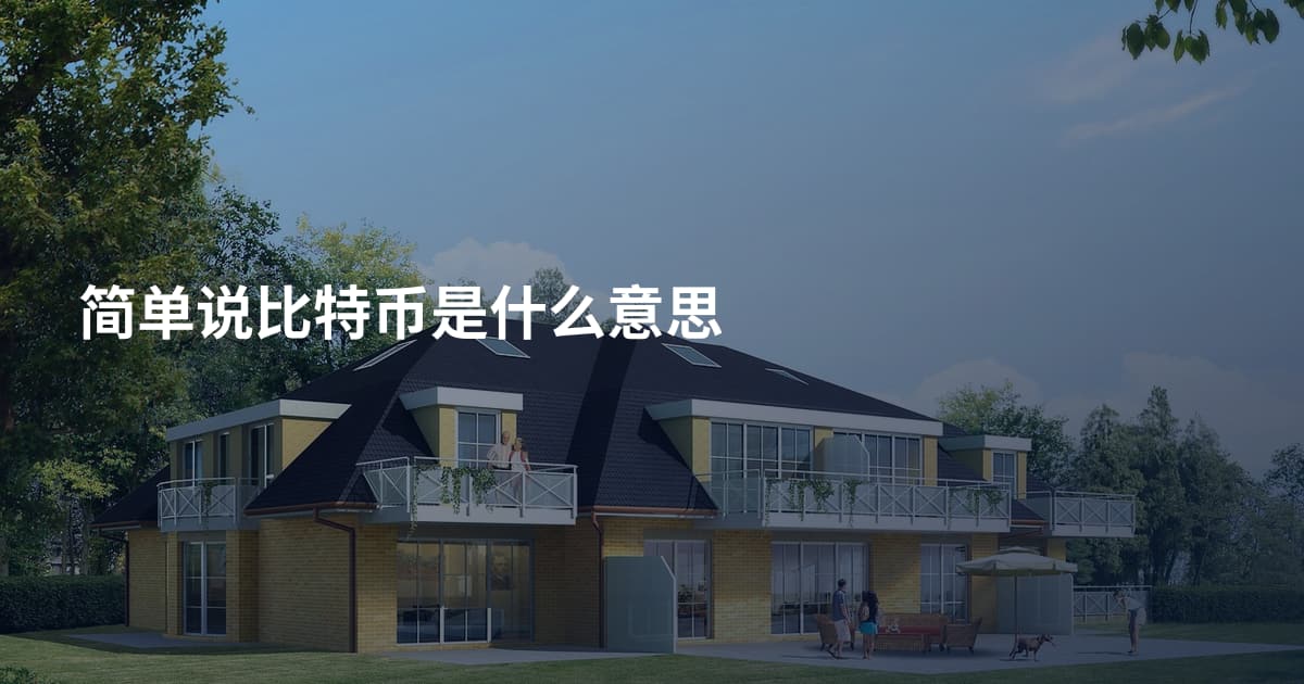 简单说比特币是什么意思