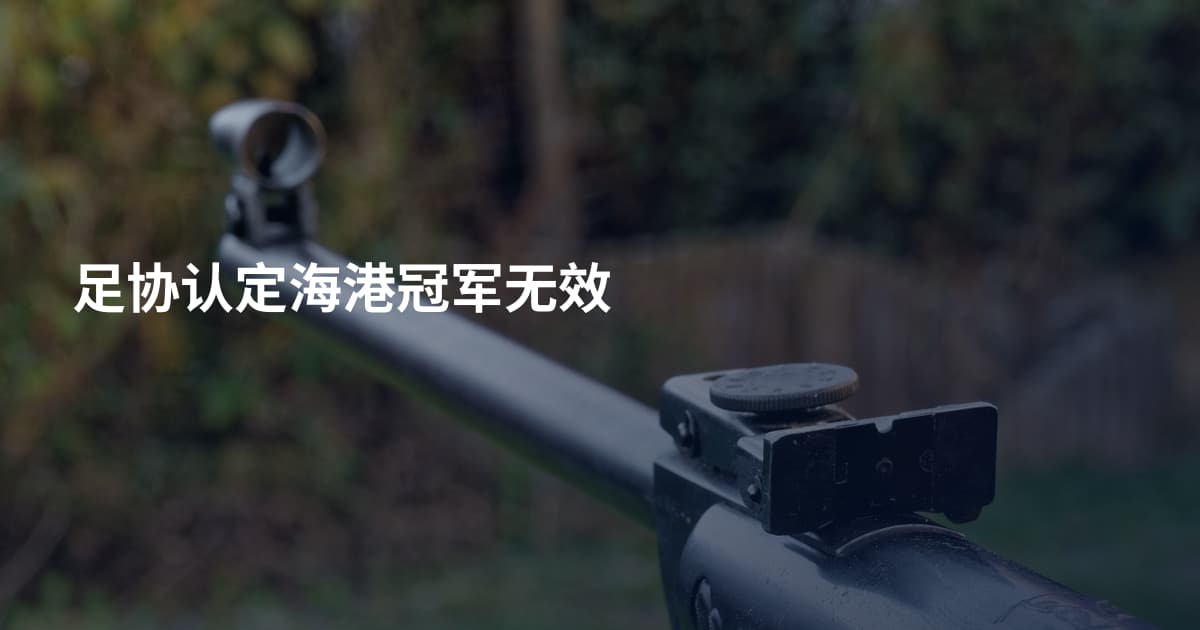足协认定海港冠军无效