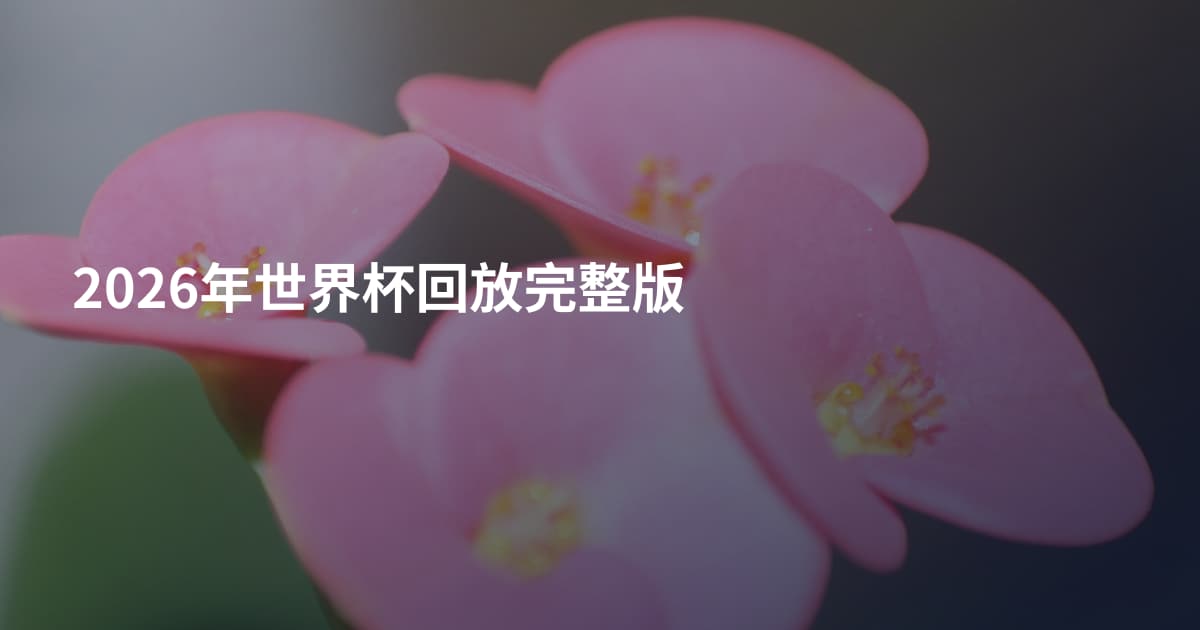 2026年世界杯回放完整版