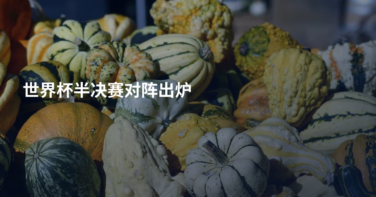 世界杯半决赛对阵出炉