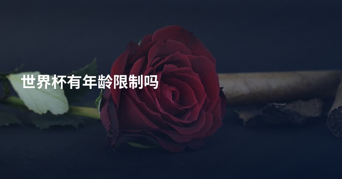 世界杯有年龄限制吗