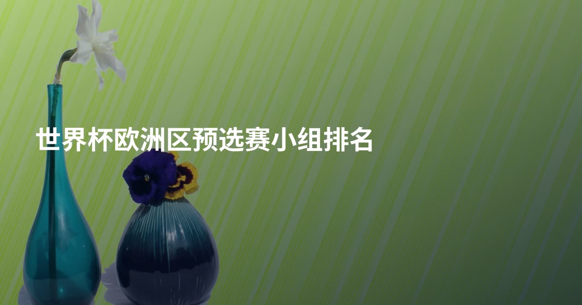 世界杯欧洲区预选赛小组排名