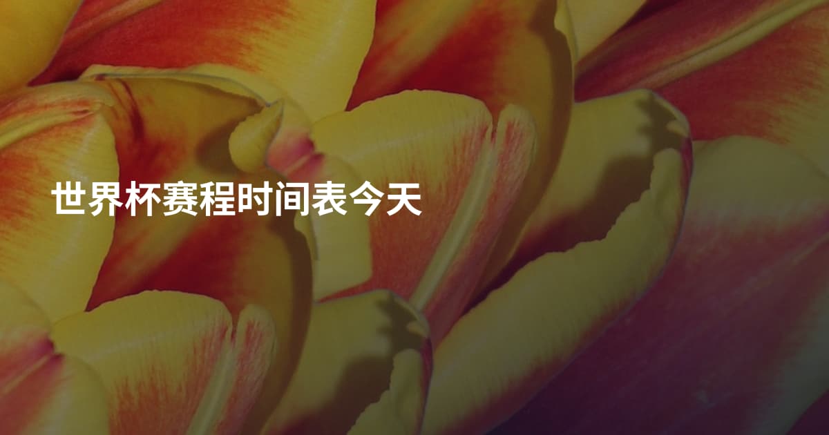 世界杯赛程时间表今天