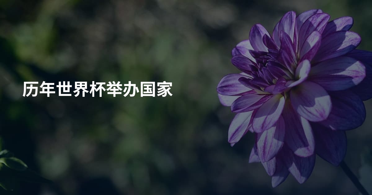 历年世界杯举办国家