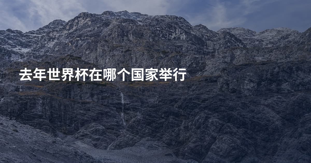 去年世界杯在哪个国家举行