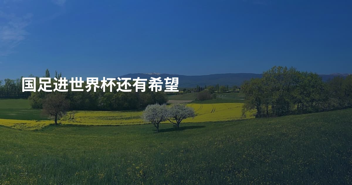 国足进世界杯还有希望