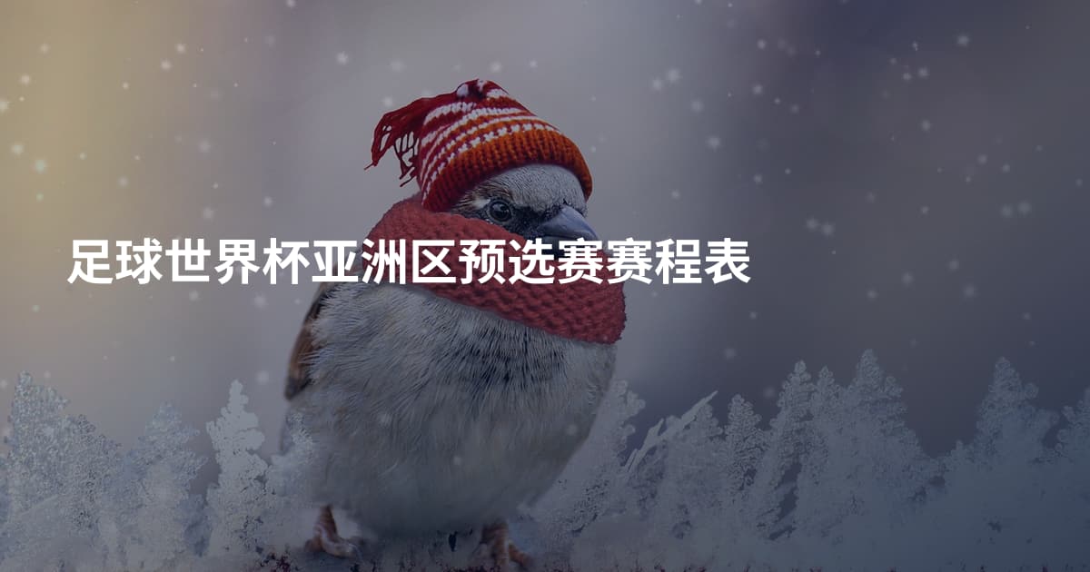足球世界杯亚洲区预选赛赛程表