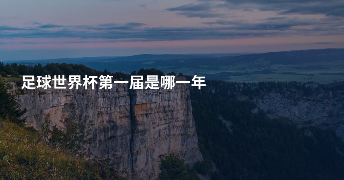 足球世界杯第一届是哪一年