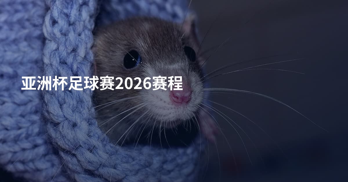 亚洲杯足球赛2026赛程