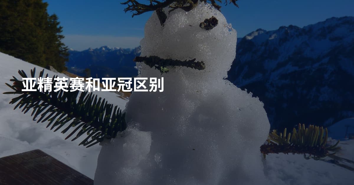 亚精英赛和亚冠区别