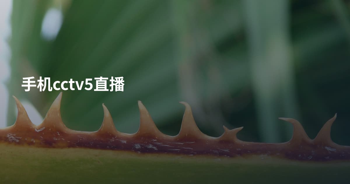手机cctv5直播