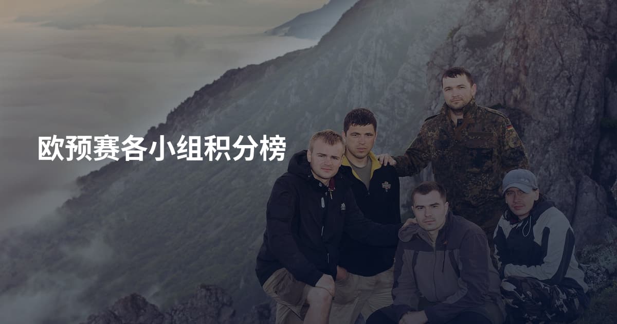 欧预赛各小组积分榜