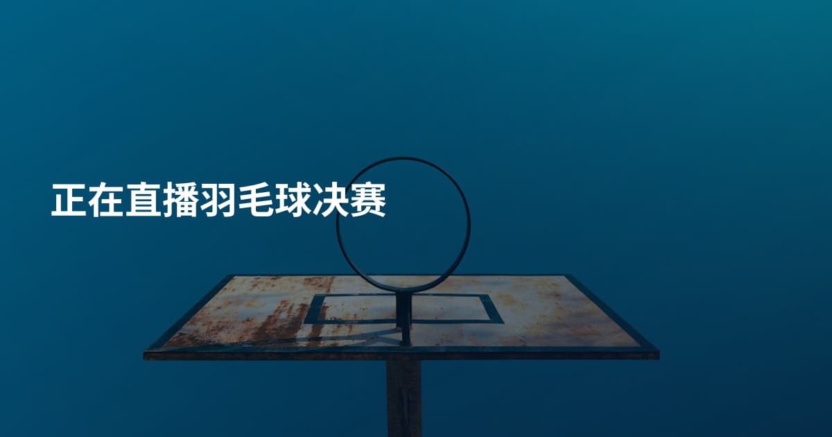 正在直播羽毛球决赛