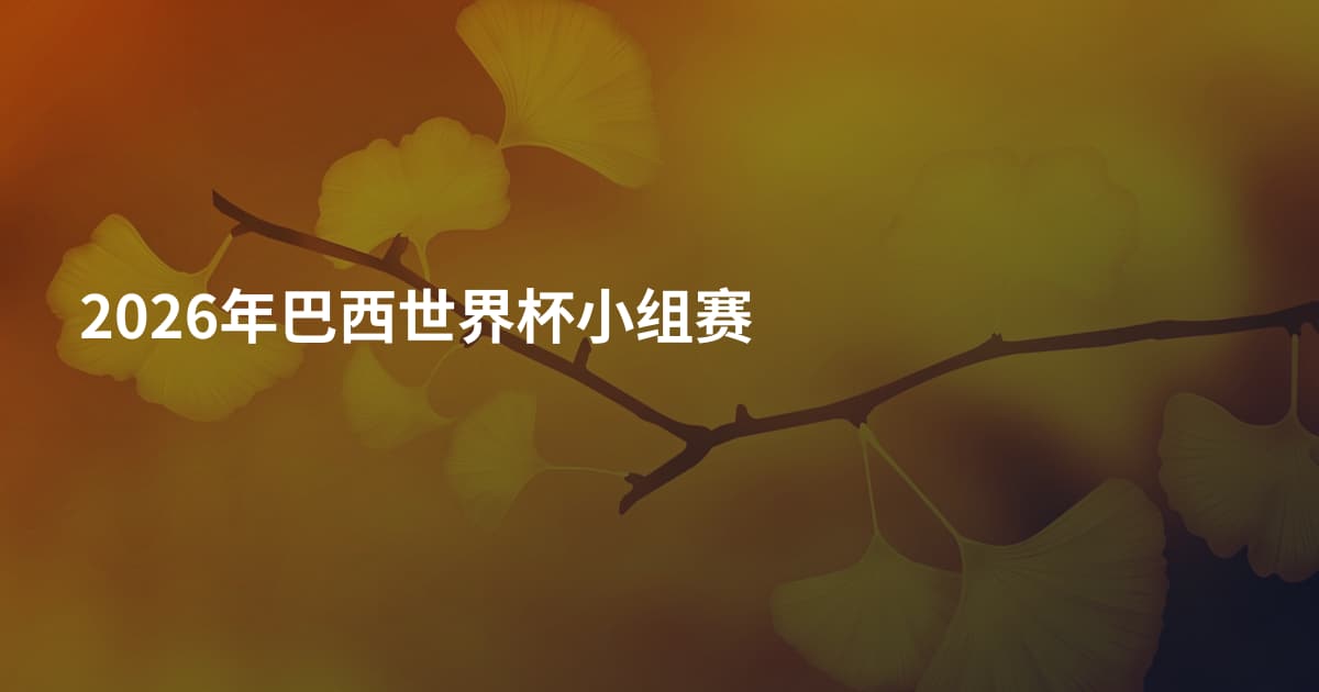 2026年巴西世界杯小组赛